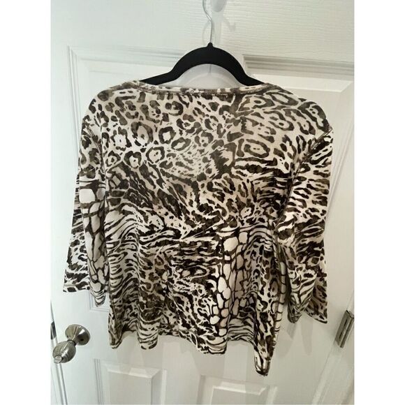 Chico’s women’s bundle lot blouse and cardigan size 2 large - Picture 3 of 13